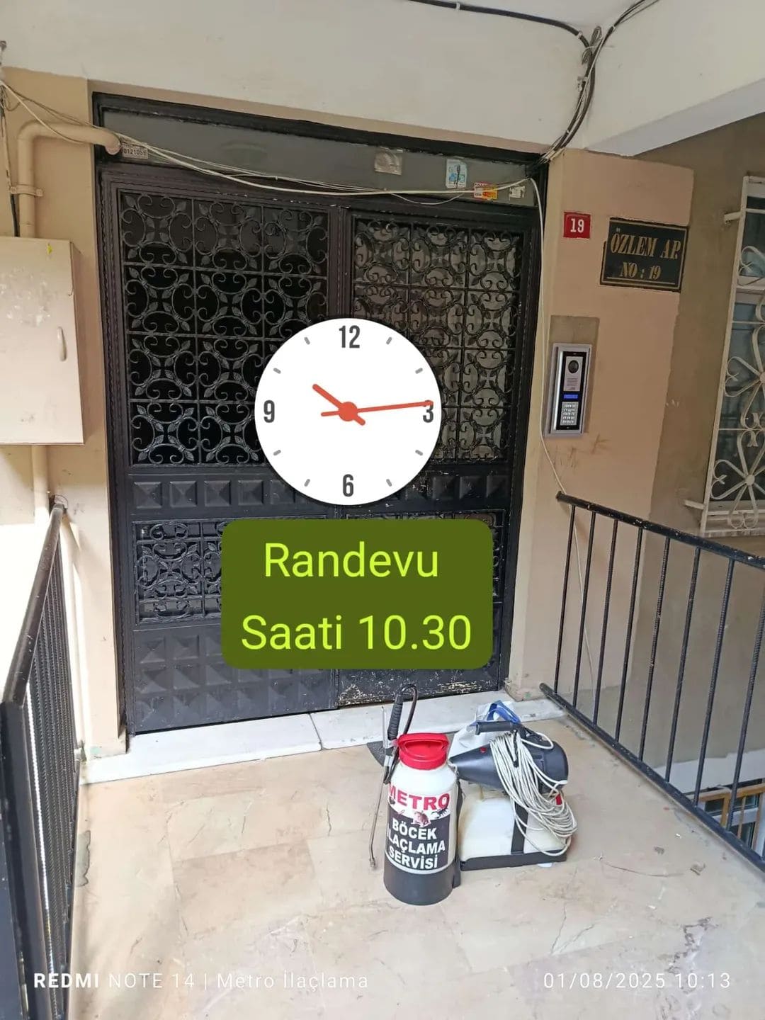 Metro Böcek İlaçlama Randevu Uygulaması 15